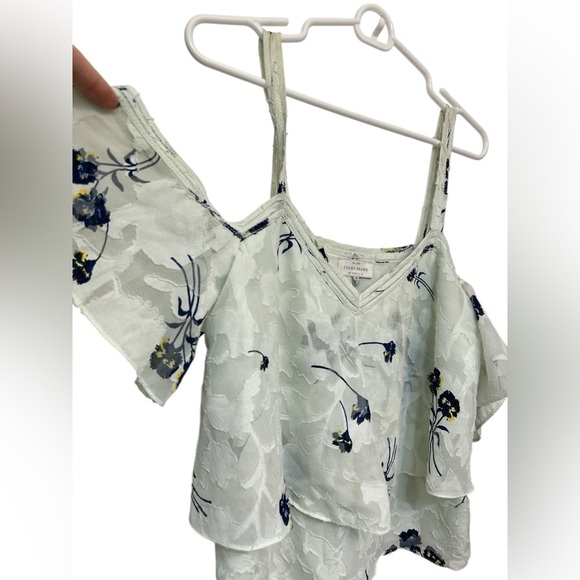 Lucky Brand Women's Floral Cold Shoulder Top NWOT - Picture 3 of 9